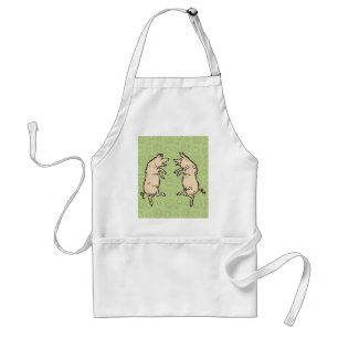 varkens dansen Antique biggen dans Standaard Schort