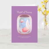 Varkens die langs het raam van een vliegtuig vlieg kaart (Gele Bloem)