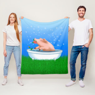 Varkens die slagen fleece deken