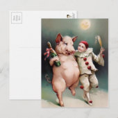 Varkens Drink nieuwjaar Briefkaart (Voorkant / Achterkant)
