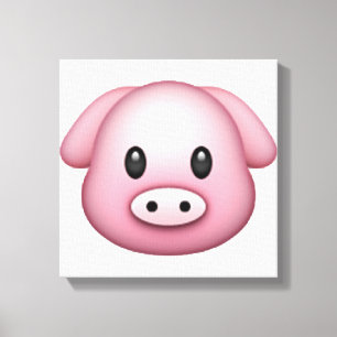 Varkens - Emoji Canvas Afdruk