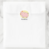 Varkens en kussen Grappig varken Pun Ronde Sticker (Tas)