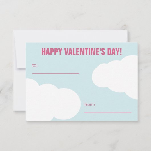 Varkens en kussen Klaslokaal Valentijnse Kaart (Achterkant)