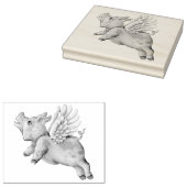Varkens Fly Rubberstempel (Gestempeld)