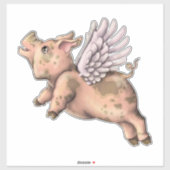 Varkens Fly Sticker (Vel)