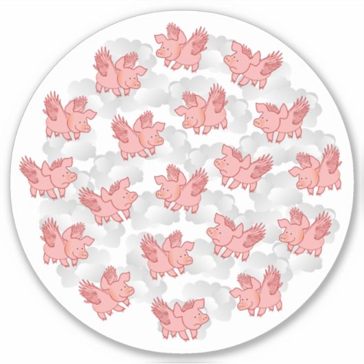 Varkens Fly Sticker (Voorkant)