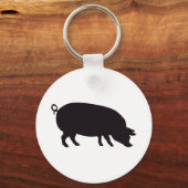 Varkens  hout sleutelhanger (Voorkant)