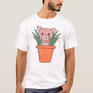 Varkens in de bloem Funny Piglet T-shirt