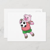 Varkens in de sport briefkaart (Voorkant / Achterkant)