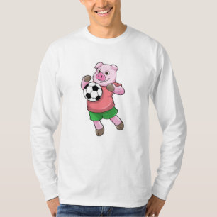 Varkens in de sport t-shirt
