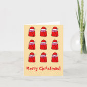 Varkens in dekens Kerstkaart Feestdagen Kaart (Voorkant)