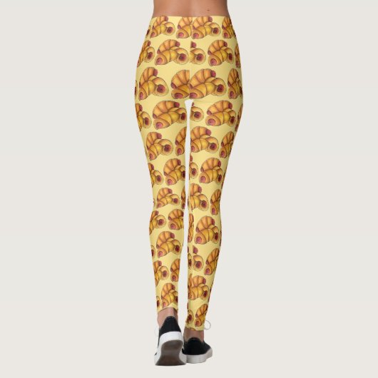 Varkens in een Blanket Crescent Roll Hot Dog Junk  Leggings (Achterkant)