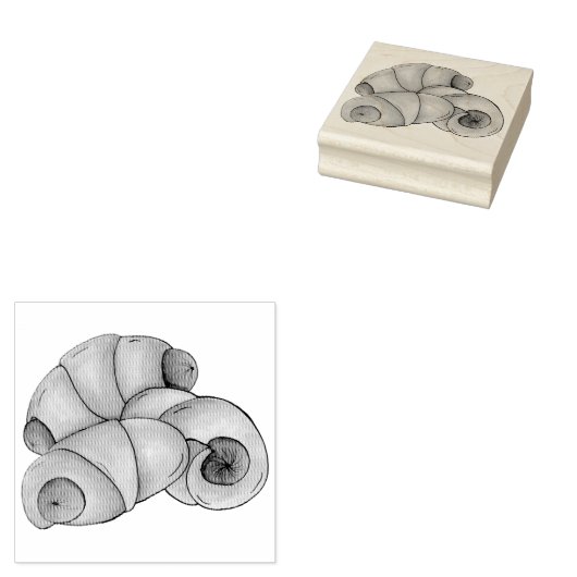 Varkens in een Blanket Crescent Roll Hot Dog Junk  Rubberstempel (Gestempeld)