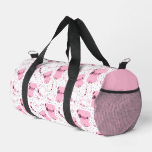 Varkens in roze en wit plunjezak