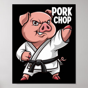 Varkens Karate Varkensvlees Grappig Varken Zwijn S Poster