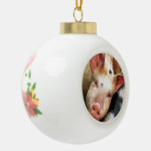 VARKENS KERAMISCHE BAL ORNAMENT (Links)