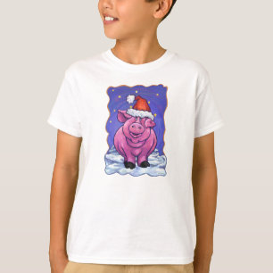 Varkens Kerstmis T-shirt