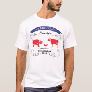 Varkens, kippen en koeien  Barbeque Logo T-shirt