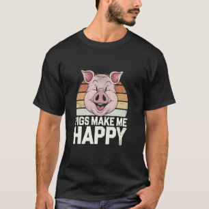 Varkens maken me blij grappige varken 03 t-shirt