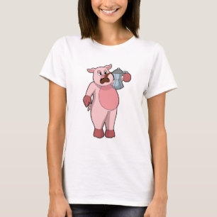 Varkens met koffie t-shirt