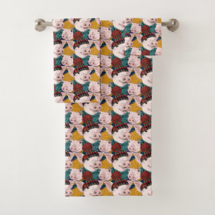 Varkens met Petten patroon Bad Handdoek