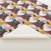 Varkens met Petten patroon Sherpa Deken (3/4)