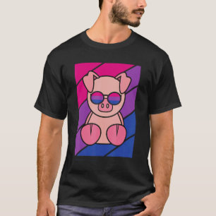 Varkens met pride Bisexual vlag Lgbtq Proud Ally P T-shirt