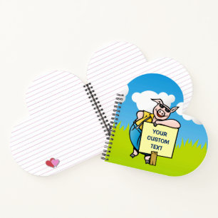 Varkens met teken notitieboek