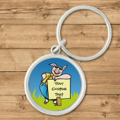 Varkens met teken sleutelhanger