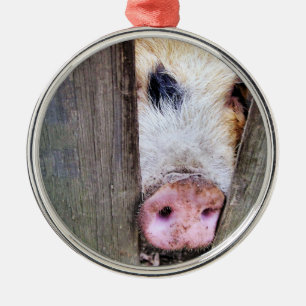 VARKENS METALEN ORNAMENT