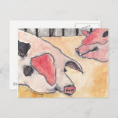 Varkens op de provinciale beurs briefkaart (Voorkant / Achterkant)