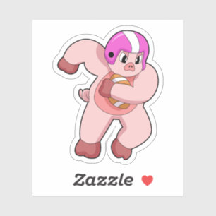 Varkens op Football Sport Sticker