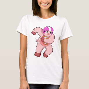 Varkens op Football Sport T-shirt
