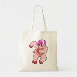 Varkens op Football Sport Tote Bag
