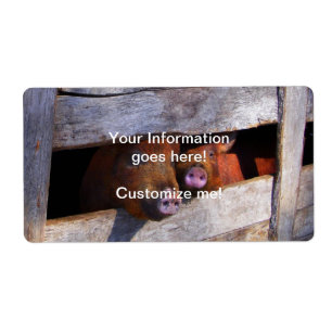 Varkens Paar Paar Piggies Etiket