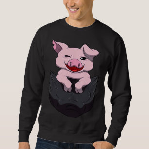 Varkens Pocket Cute Swine Piglets Pockets Trui