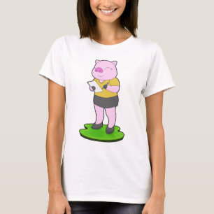 Varkens secretaresse notitie t-shirt