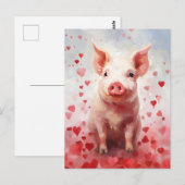 Varkens Valentijnsdag Briefkaart (Voorkant / Achterkant)