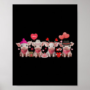 Varkens Valentijnsdag Varken Liefhebber Boerderij  Poster