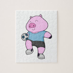 Varkens Voetbal Soccer Legpuzzel