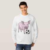 Varkens Voetbal Soccer T-shirt (Voorkant volledig)