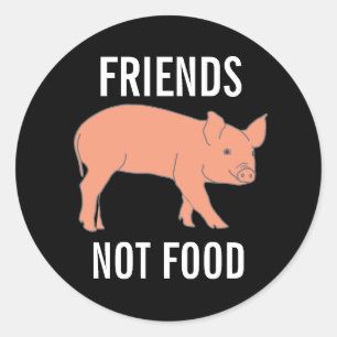 VARKENS VRIENDEN NIET VOEDSEL STICKERS