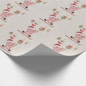 Varkens Vruchtpapier voor fijne kerst Cadeaupapier (Hoek)