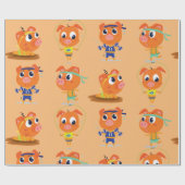 Varkens werken cadeaupapier (Vlak)