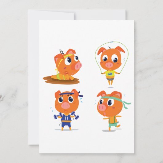 Varkens werken kaart (Voorkant)