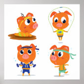 Varkens werken poster (Voorkant)