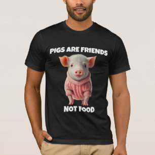 VARKENS ZIJN VRIENDEN, GEEN ETEN T-SHIRTS
