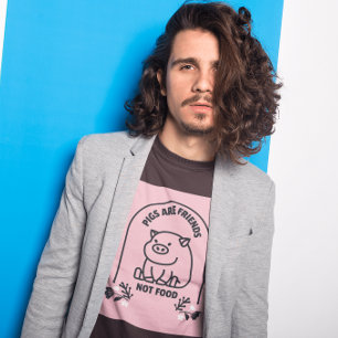 VARKENS ZIJN VRIENEN DIE GEEN VOEDSELVEGAN PIG T S T-SHIRT