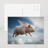 Varkens zullen vliegen! briefkaart (Voorkant / Achterkant)