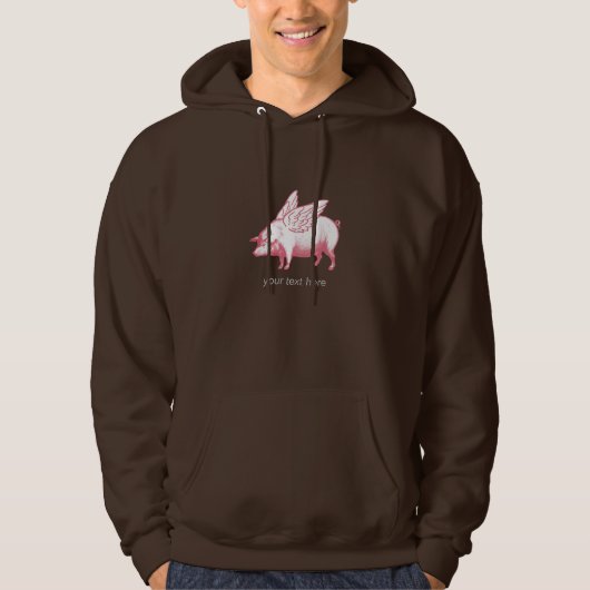 Varkens zullen vliegen! hoodie (Voorkant)